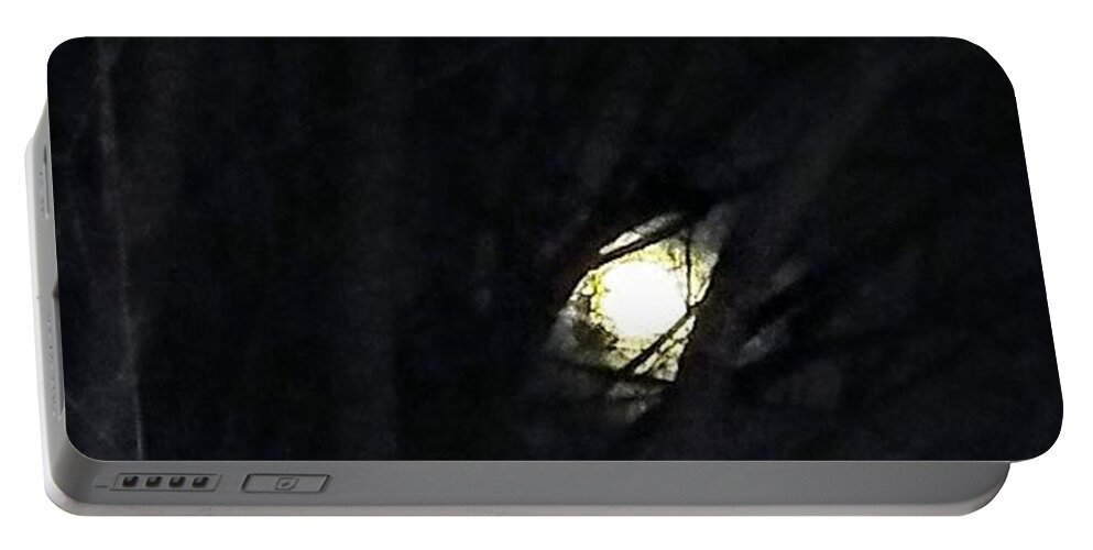 Moon Portable Battery Charger featuring the photograph Moonlight in Virginia by Suzanne Berthier