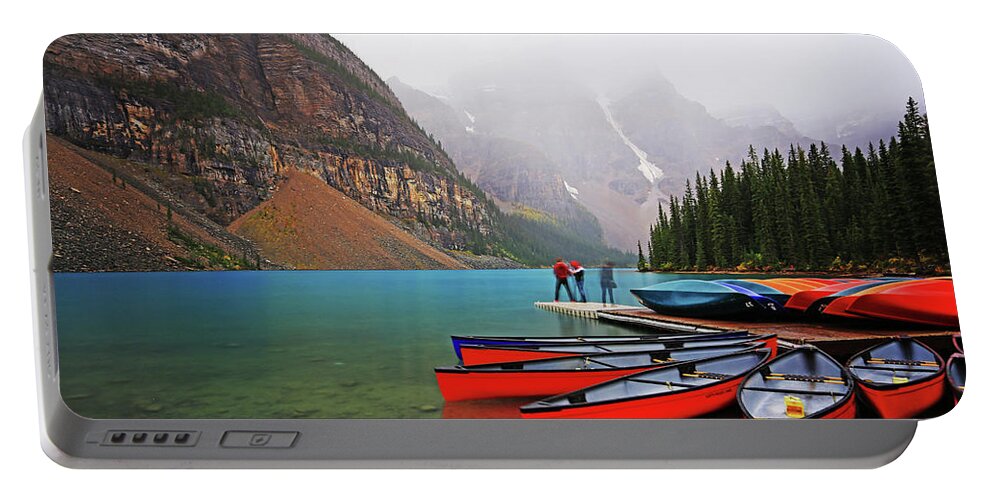 Moraine Lake Portable Battery Charger featuring the photograph Moraine Lake in Banff National Park by Shixing Wen