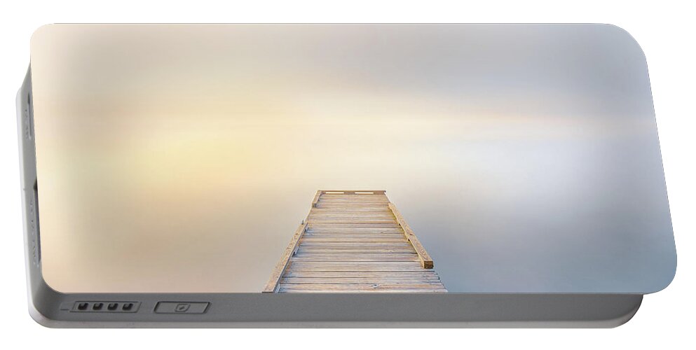 Lake Lamar Bruce Portable Battery Charger featuring the photograph Morning Colorful Mist by Jordan Hill