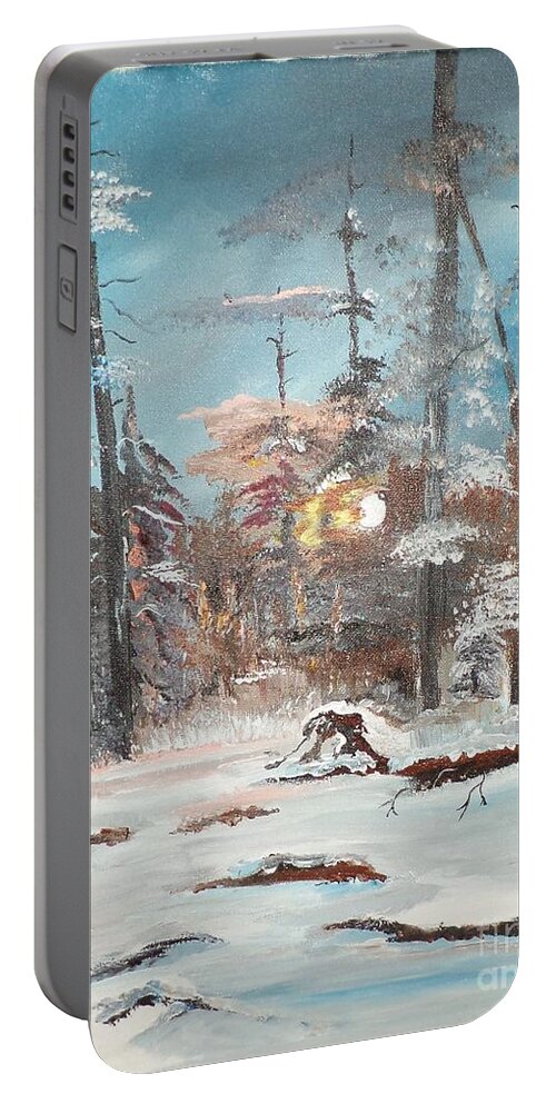 Landscape. Donnsart1 Portable Battery Charger featuring the painting Morning Is Risen painting # 122 by Donald Northup
