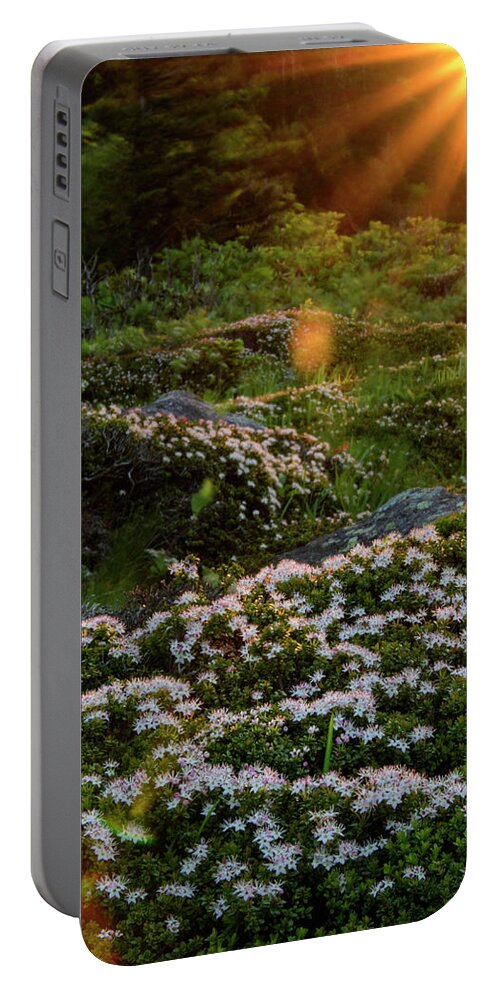 Blue Ridge Mountains Portable Battery Charger featuring the photograph Morning Rays by Melissa Southern