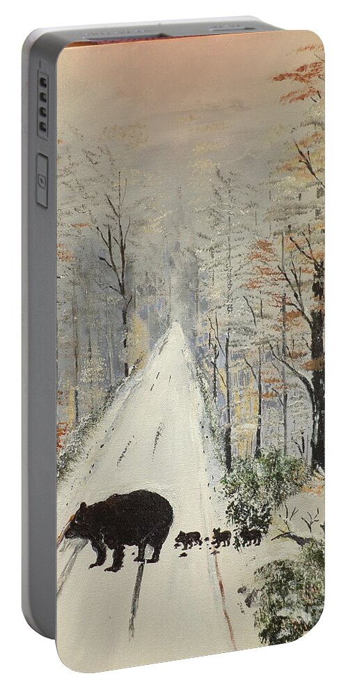 Landscape Portable Battery Charger featuring the painting Morning Stroll Painting # 123 by Donald Northup