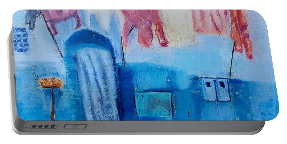 Morocco Portable Battery Charger featuring the pastel Moroccan Dreams by Alexis King-Glandon