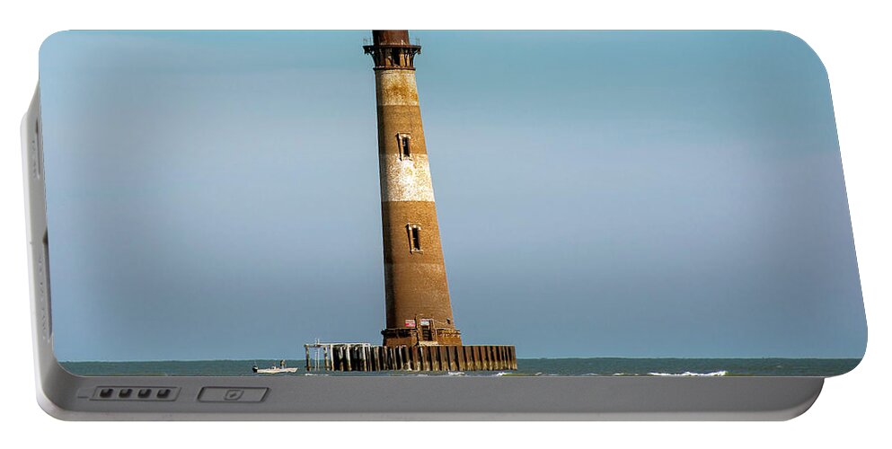 Morris Island Portable Battery Charger featuring the photograph Morris Island Lighthouse 4 by WAZgriffin Digital