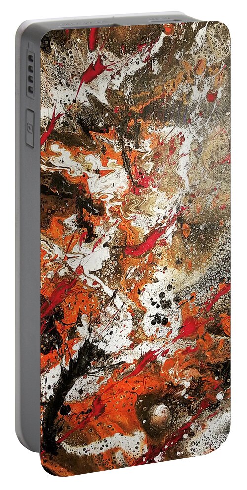  Portable Battery Charger featuring the painting Mortem Autem Halloween by Embrace The Matrix