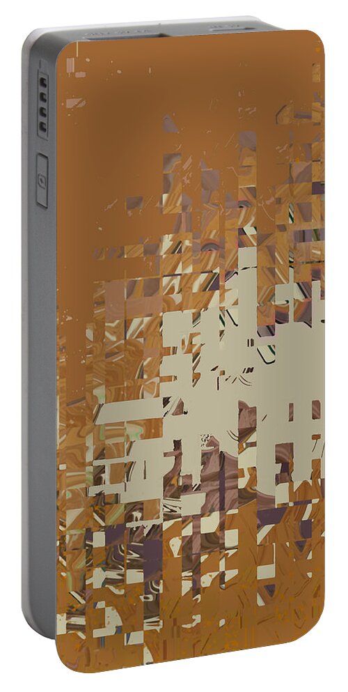 Abstract Portable Battery Charger featuring the digital art Mosaic by Gina Harrison