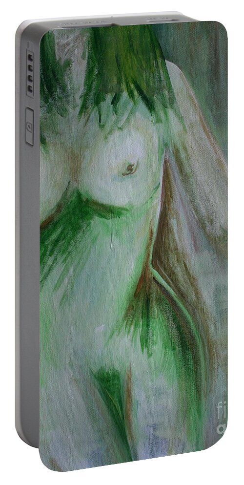 Paintings Portable Battery Charger featuring the painting Mother Earth by Julie Lueders 