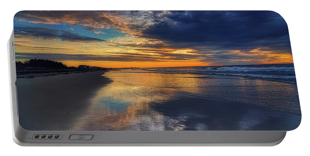 Footbridge Beach Portable Battery Charger featuring the photograph Mother Nature's Reflections by Penny Polakoff