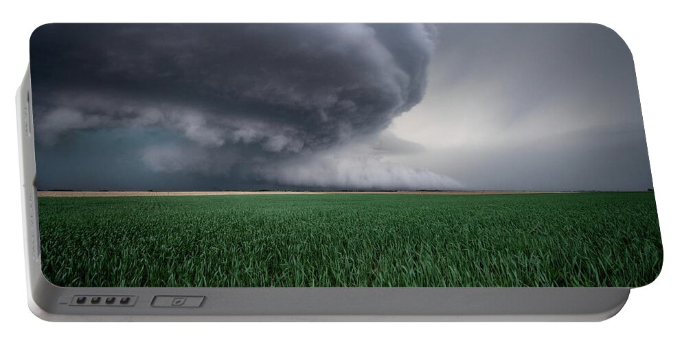 Mesocyclone Portable Battery Charger featuring the photograph Mothership Storm by Wesley Aston