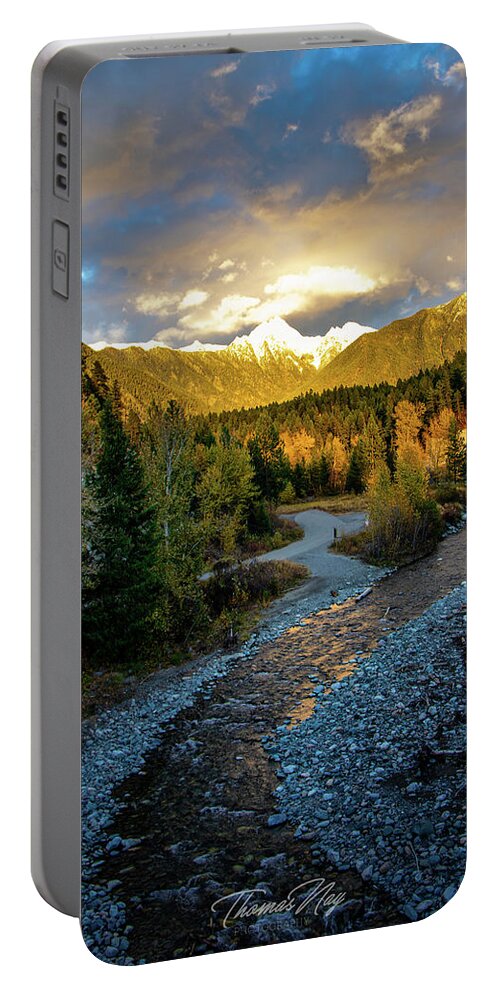 Landscape Portable Battery Charger featuring the photograph Mount Fisher Glow by Thomas Nay