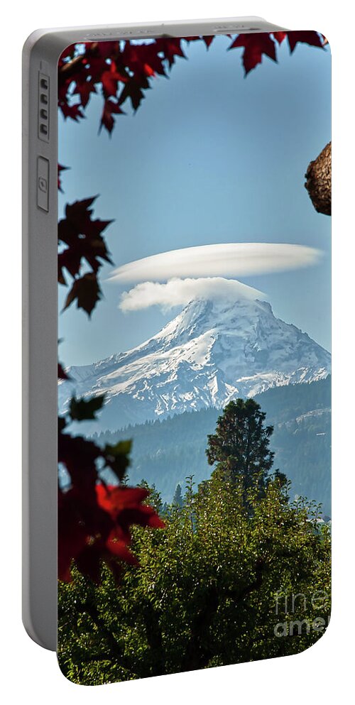 Autumn Portable Battery Charger featuring the photograph Mount Hood Close Up by Kirt Tisdale
