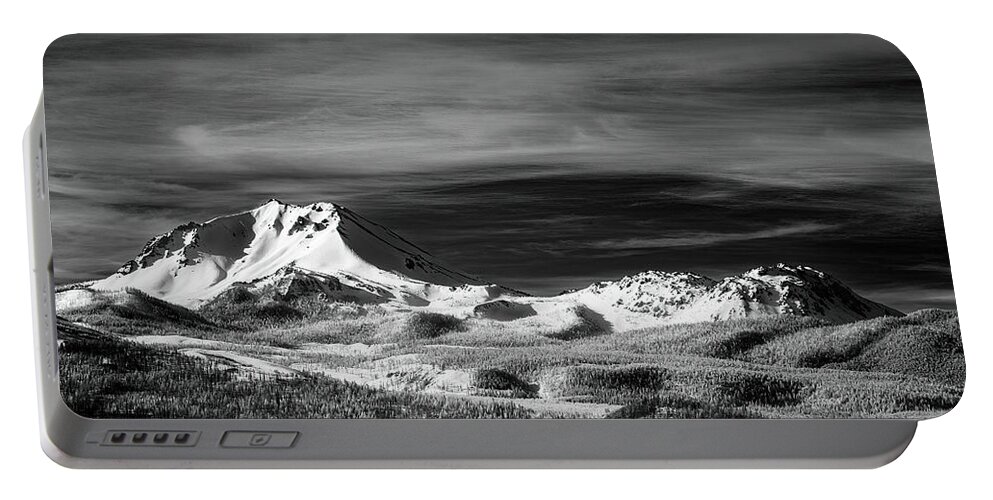 Lassen Portable Battery Charger featuring the photograph Mount Lassen and Chaos Crags in Invisible Light by Mike Lee