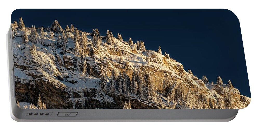 Sunrise Portable Battery Charger featuring the photograph Mountain Peak Sunrise by Stan Weyler