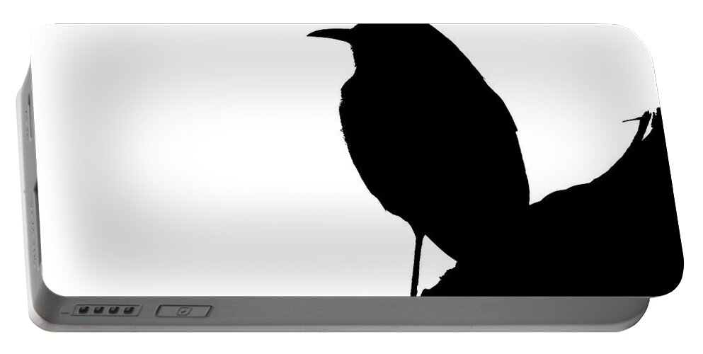 Silhouette Portable Battery Charger featuring the photograph Mountainside Bird Silhouette by Beth Myer Photography
