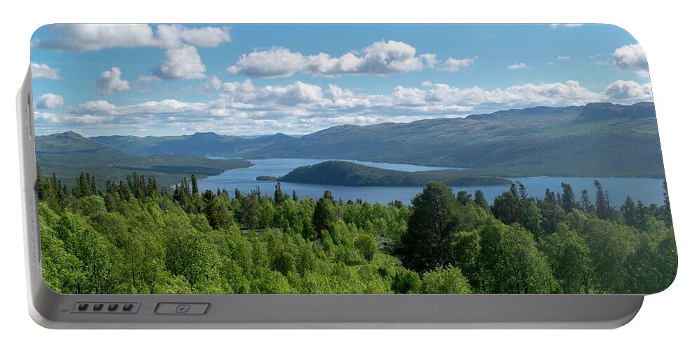 Landscape Portable Battery Charger featuring the photograph Mountainview from Langedrag by Gareth Parkes