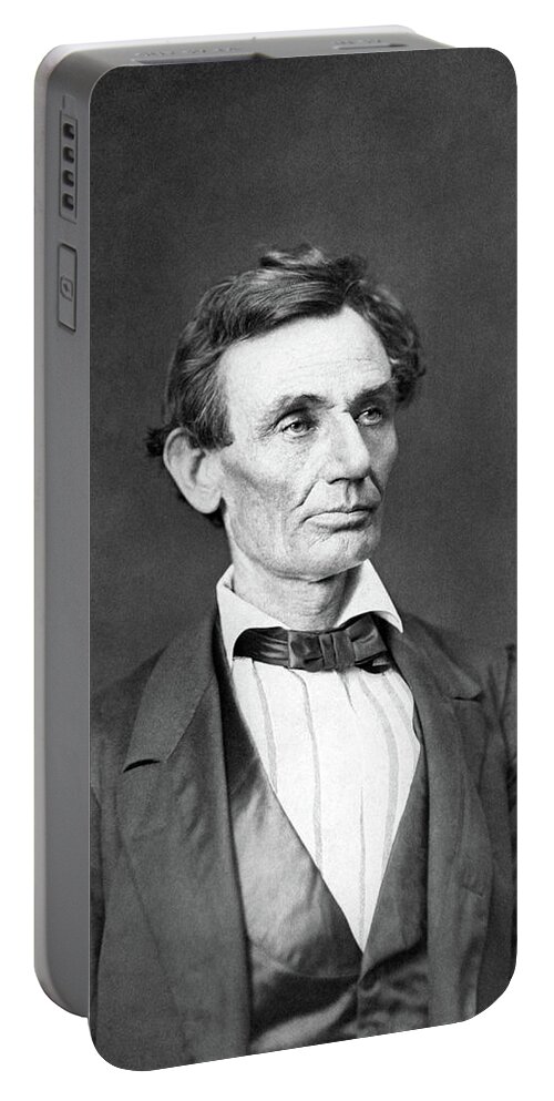 Abraham Lincoln Portable Battery Charger featuring the photograph Mr. Lincoln by War Is Hell Store