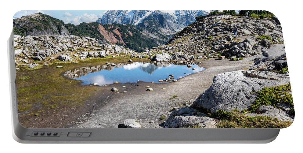 Mt Shuksan Reflected Portable Battery Charger featuring the photograph Mt Shuksan Reflected by Tom Cochran