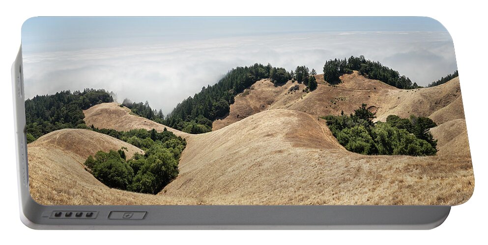 California Portable Battery Charger featuring the photograph Mt. Tamalpais Rolling Hillis Pano by Gary Geddes