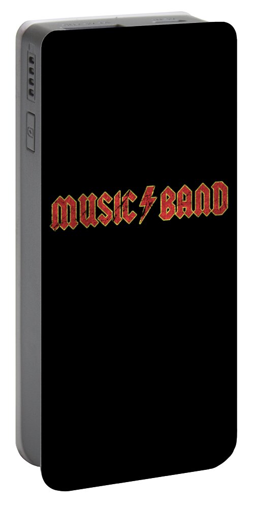 Sarcastic Portable Battery Charger featuring the digital art Music Band Shirt Sarcastic Funny by Flippin Sweet Gear