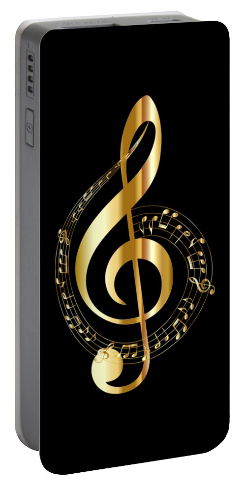 Music Portable Battery Charger featuring the photograph Music Treble Clef by Nancy Ayanna Wyatt
