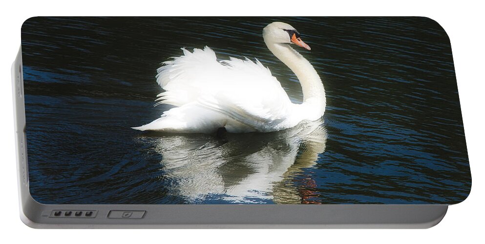 Swan Portable Battery Charger featuring the photograph Mute Swan Elegance by Steph Gabler