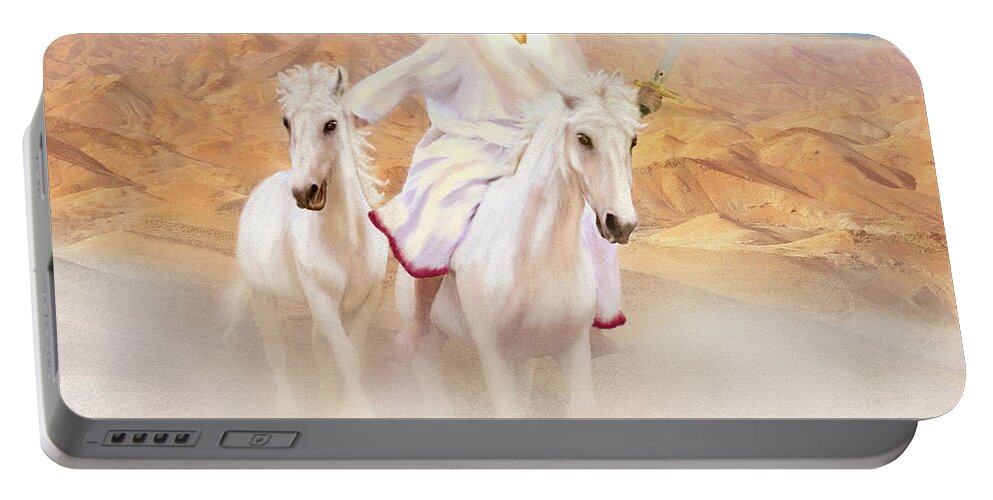 Jesus Portable Battery Charger featuring the digital art My Bridegroom Cometh by Constance Woods