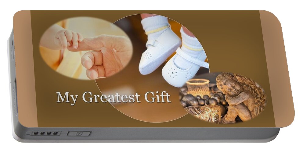 Baby Portable Battery Charger featuring the photograph My Greatest Gift by Nancy Ayanna Wyatt