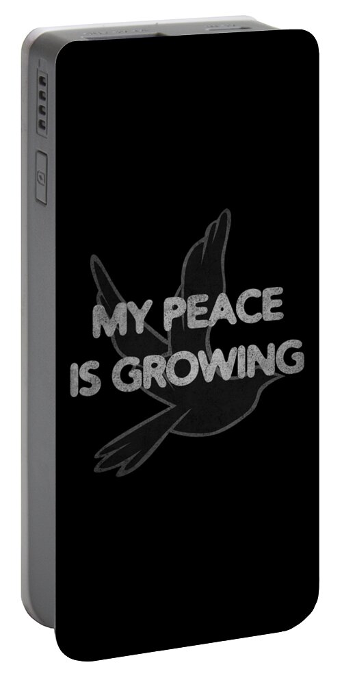 Funny Portable Battery Charger featuring the digital art My Peace Is Growing by Flippin Sweet Gear