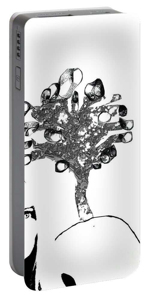 Tree Portable Battery Charger featuring the digital art My Tree - Series A by Alexandra Vusir