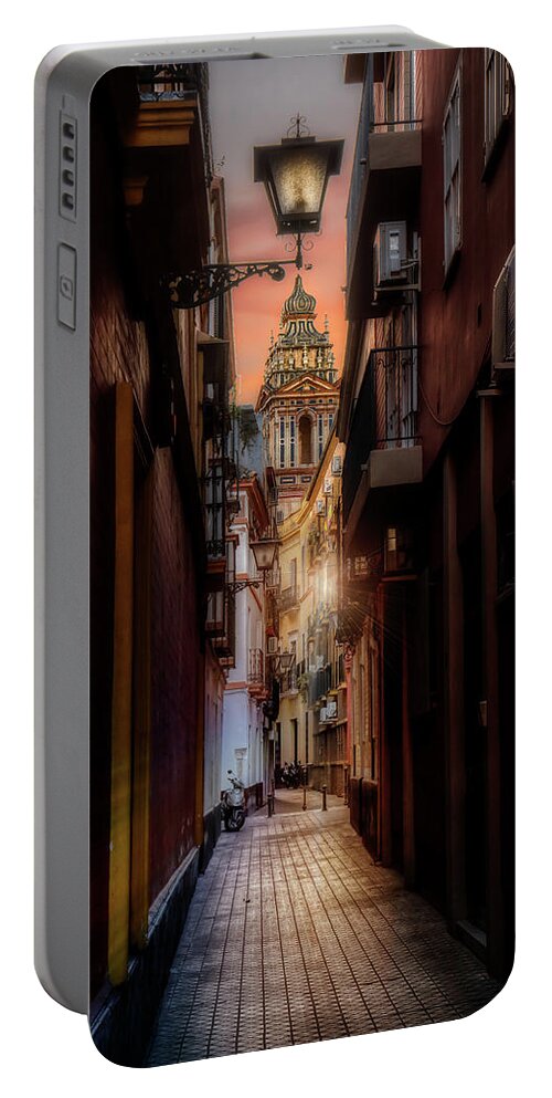 Mysterious Portable Battery Charger featuring the photograph Mysterious alley by Micah Offman