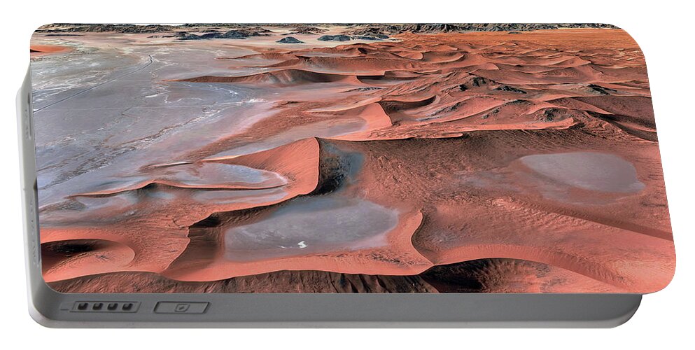 Sand Dune Portable Battery Charger featuring the photograph Namibian Dune Road by S Paul Sahm