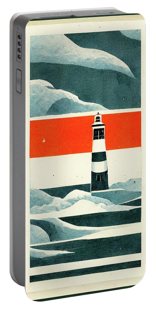 Nantucket Portable Battery Charger featuring the digital art Nantucket by Nickleen Mosher