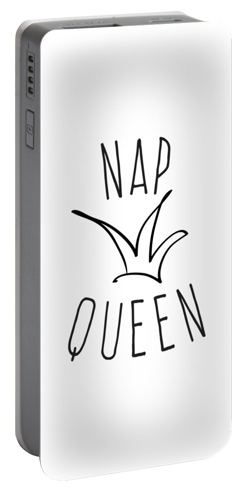 Funny Portable Battery Charger featuring the digital art Nap Queen by Flippin Sweet Gear
