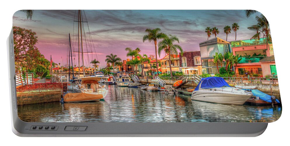 Naples Canals Portable Battery Charger featuring the photograph Naples Canal Treasure Island by David Zanzinger