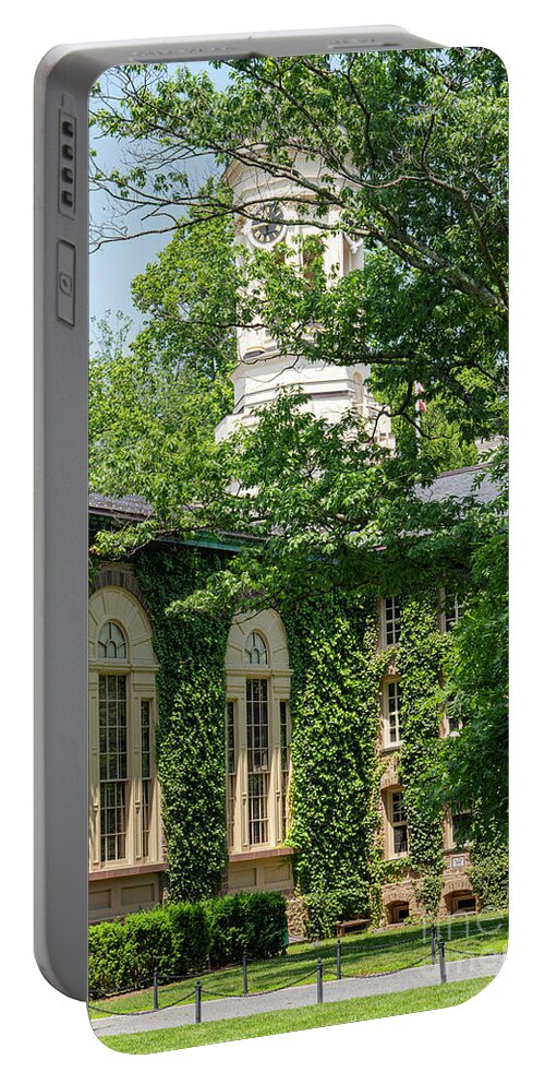 Princeton Portable Battery Charger featuring the photograph Nassau Hall Windows and Tower by Bob Phillips