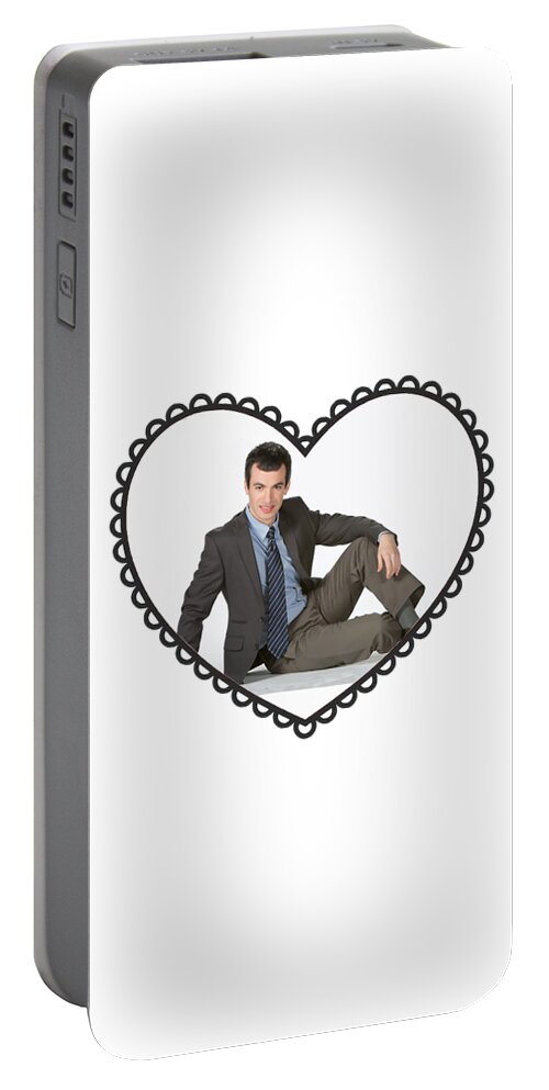 Love Portable Battery Charger featuring the digital art Nathan Fielder in Love by Cindy L Rice