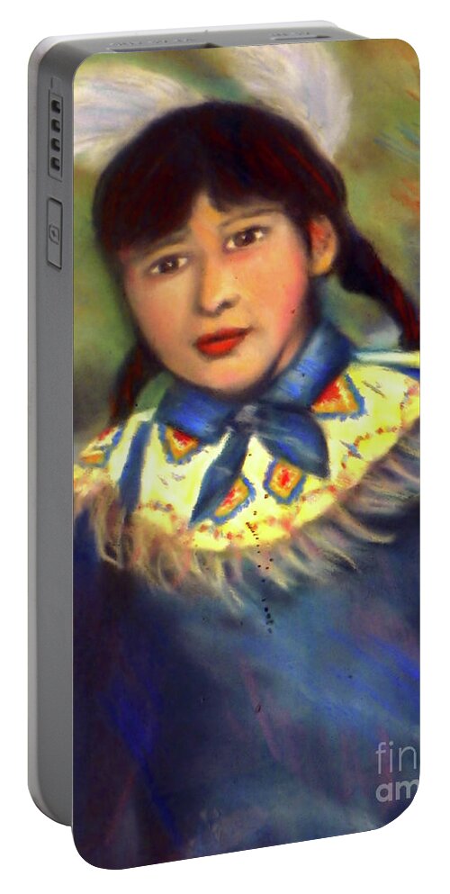  Portable Battery Charger featuring the photograph Native American by Shirley Moravec