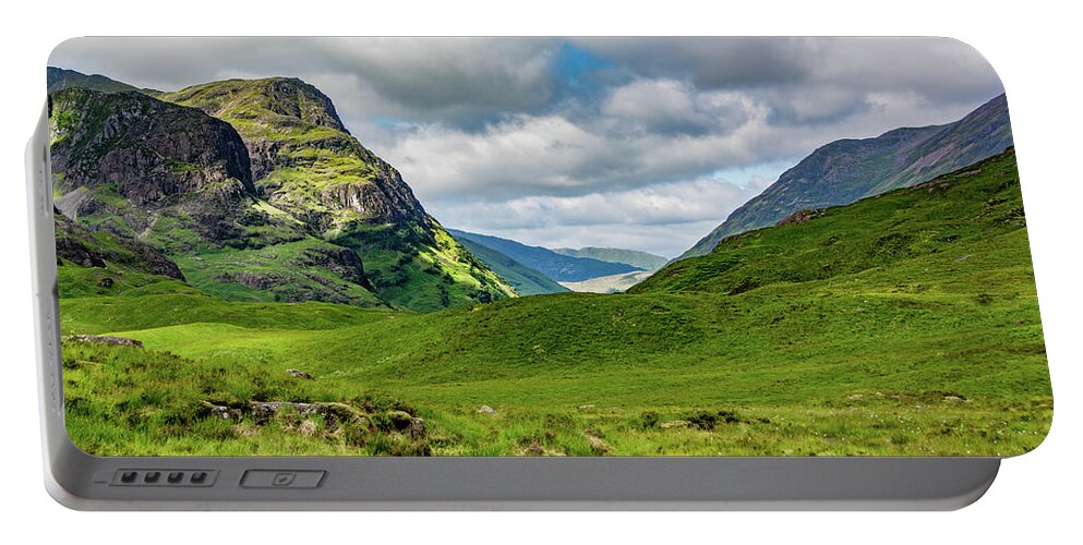 Scotland Portable Battery Charger featuring the photograph Nature Sings Loudly in the Scottish Highlands by Marcy Wielfaert