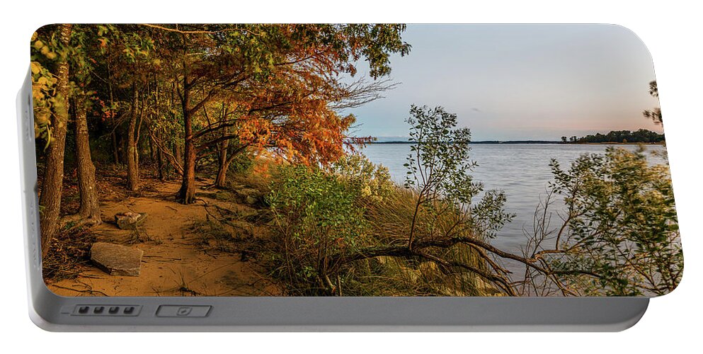 Sunset Portable Battery Charger featuring the photograph Nature's Path by Rachel Morrison