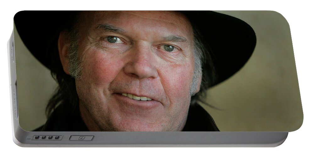Neil Young Portable Battery Charger featuring the photograph Neil Young Portrait by Rick Wilking