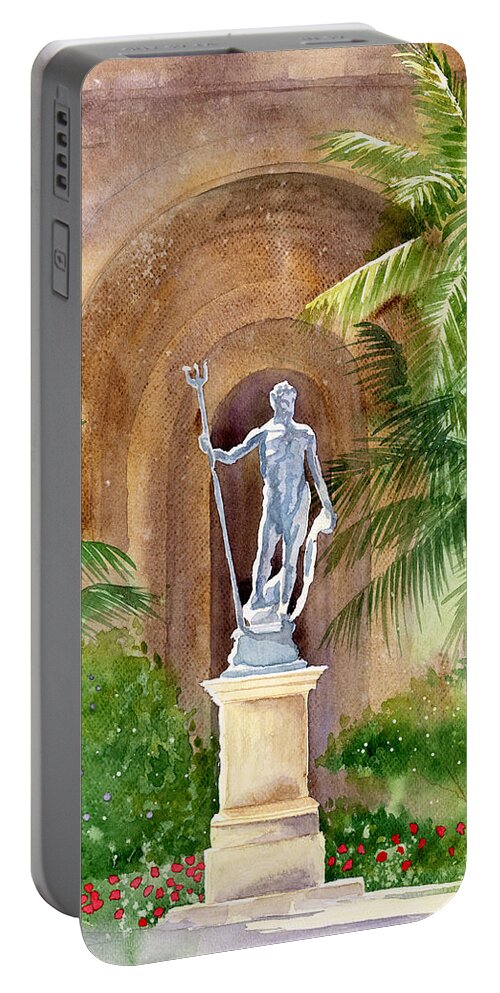 Neptun Portable Battery Charger featuring the painting Neptun by Espero Art