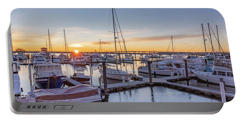 New Bern Portable Battery Charger featuring the photograph New Bern Sunrise by Donna Twiford