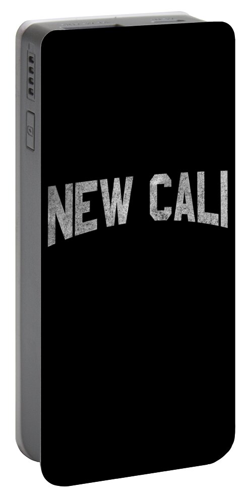 Funny Portable Battery Charger featuring the digital art New Cali by Flippin Sweet Gear