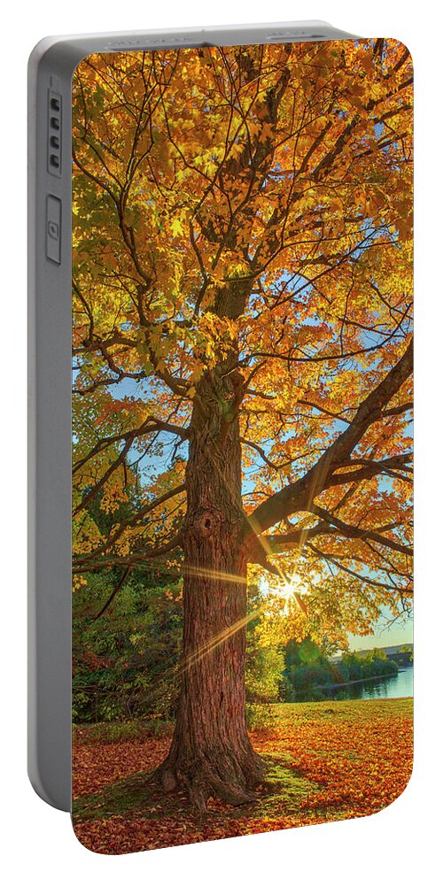 New England Fall Foliage Portable Battery Charger featuring the photograph New England Fall Foliage Peak Colors by Juergen Roth