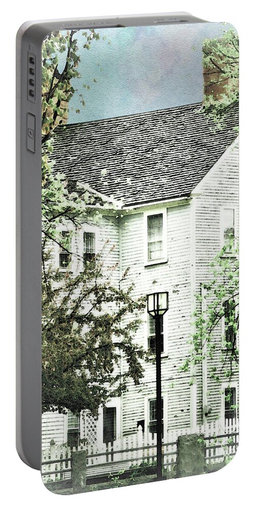 Dover Portable Battery Charger featuring the photograph New England Mansion - Dover New Hampshire by Marie Jamieson