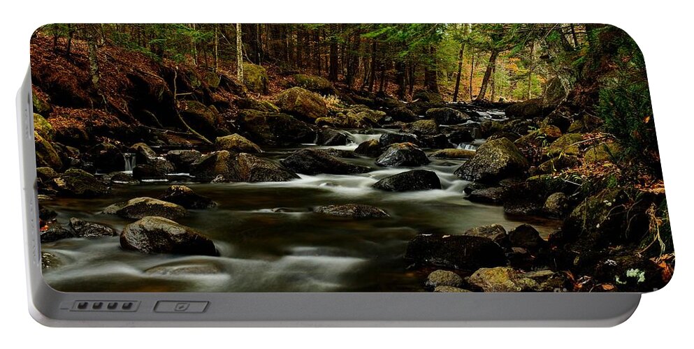 New Hampshire Portable Battery Charger featuring the photograph New Hampshire Brook by Steve Brown