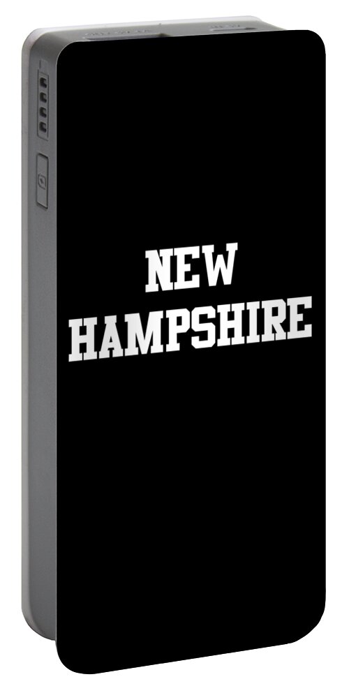 Funny Portable Battery Charger featuring the digital art New Hampshire by Flippin Sweet Gear