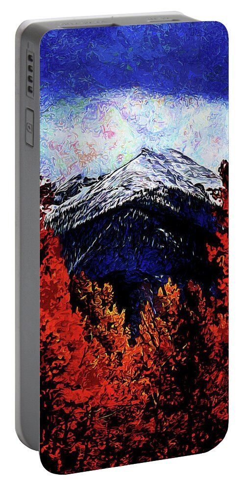 New Hampshire Portable Battery Charger featuring the painting New Hampshire Landscape - 09 by AM FineArtPrints