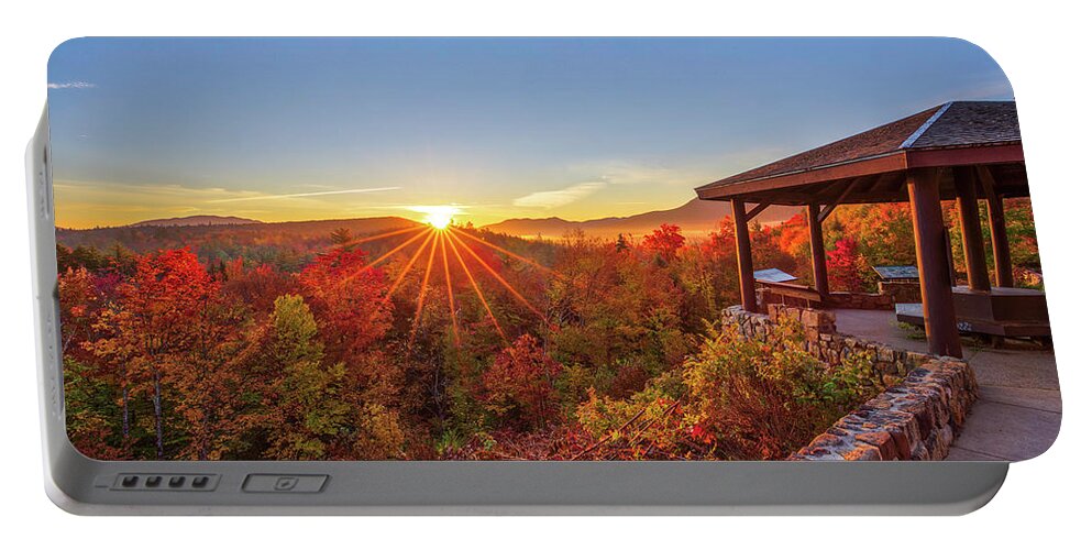 Sugar Hill Scenic Vista Portable Battery Charger featuring the photograph New Hampshire White Mountains Kancamagus Highway Sugar Hill Scenic Vista by Juergen Roth
