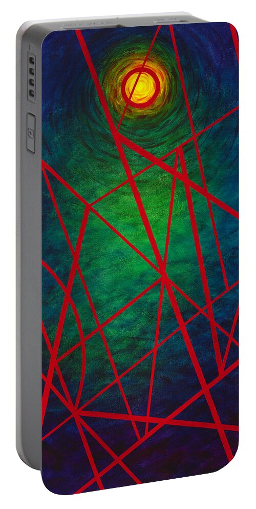 New York Portable Battery Charger featuring the painting New York by Darin Jones